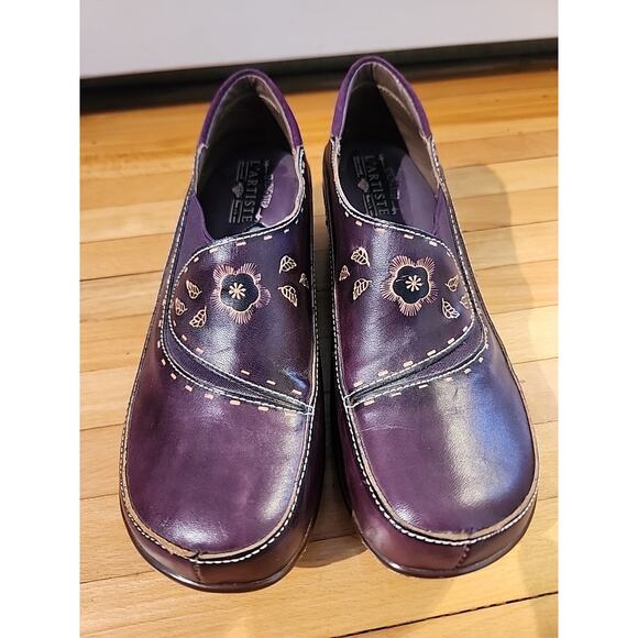 SPRING STEP L'Artiste Burbank Purple Leather Clogs EU 41 or US 10 M - Picture 3 of 8